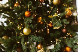 Close-up of a decorated Christmas Tree